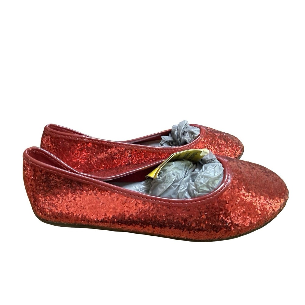 Smartfit 13 1/2 Red Glitter Mary Jane Flats‎ Wizard of Oz Dorothy Costume Ruby